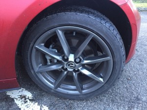 The 2 litre Sport model features 17" wheels with grippy Bridgestone Potenza tyres